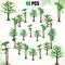 24 Pcs Mini Toy Jungle Trees Plastic Model Coconut Trees Figurines with Base Cake Decoration Rainforest Diorama Supplies Scenery Architecture